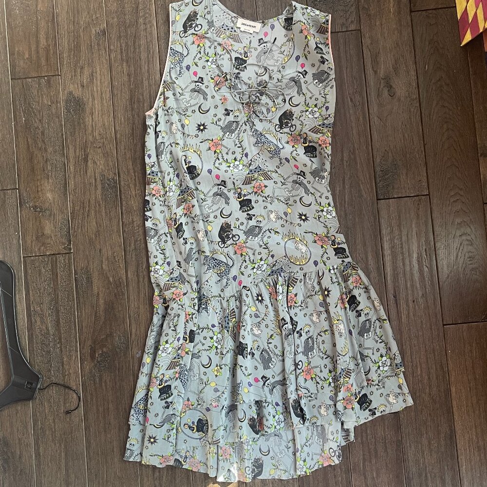 Zadig & Voltaire Size Small Rory Circus Mini Lace Up Ruffle dress Tatoo